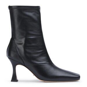 Tony Bianco Fomo Black Venice Square Toe Sock Boots | Size 9.5